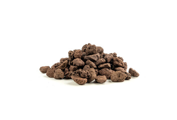 Volcano Stone Isolated, Red Volcanic Pumice, a Cold Piece of Lava, Basalt Extrusive Igneous Rock