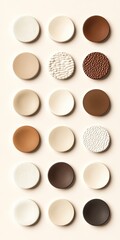 A Collection of Circular Shapes in Various Shades
