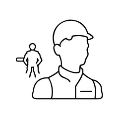 soldier s silhouette icon, soldier s silhouette line art - simple line art of soldier s silhouette, perfect for soldier s silhouette logos and icons