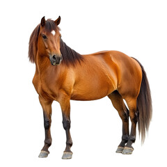 Obraz premium Elegant Bay Horse Profile on transparent background