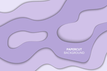 Minimal abstract papercut vector background with smooth layers