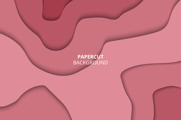 Minimal abstract papercut vector background with smooth layers