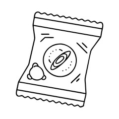 space food packet icon, space food packet line art - simple line art of space food packet, perfect for space food packet logos and icons