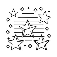stars and stripes icon, stars and stripes line art - simple line art of stars and stripes, perfect for stars and stripes logos and icons