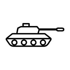 Armored Tank with Turret Icon Design