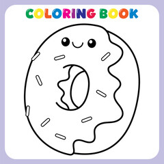 donut coloring book for kids