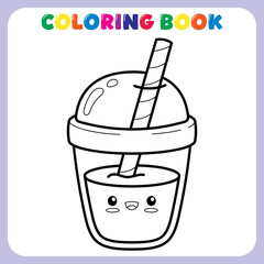 drink cup coloring book for kids