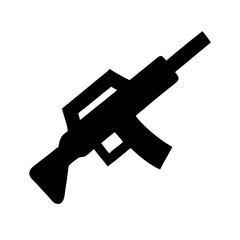Assault Rifle with Magazine Icon Design
