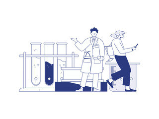 Medical characters fighting the epidemic flat vector concept operation hand drawn illustration
