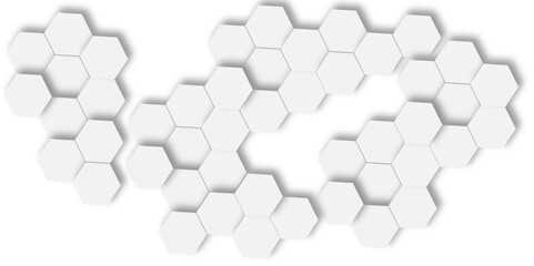 Abstract 3d  white and grey hexagonal geometric texture pattern surface bright light honeycomb metal hexagon design.	