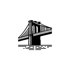 Brooklyn Bridge icon with transparent background
