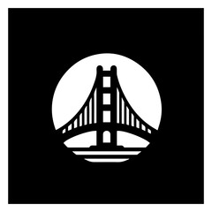 Golden Gate Bridge icon with transparent background