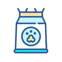 Bag of Pet Food with Clock Symbol Icon Design