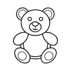 Obraz premium teddy bear icon, teddy bear line art - simple line art of teddy bear, perfect for teddy bear logos and icons
