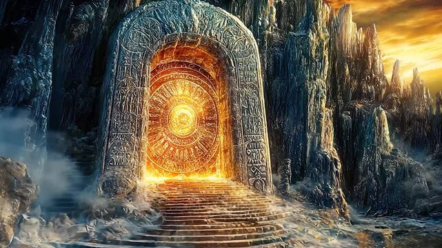 Mountain Gate to a Golden Portal