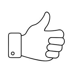 thumbs up icon, thumbs up line art - simple line art of thumbs up, perfect for thumbs up logos and icons