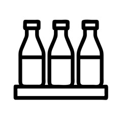 Beverage Bottles on Store Shelf Icon Design