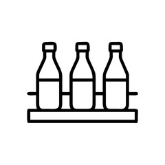 Beverage Bottles on Store Shelf Icon Design