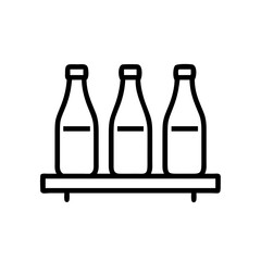 Beverage Bottles on Store Shelf Icon Design