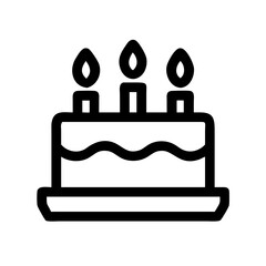 Birthday Cake with Candles Icon Design