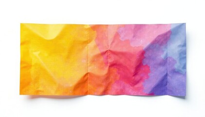 Fototapeta premium Single, vibrant colored flap isolated on pure white background , component, brochure