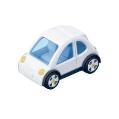 A sleek, modern toy car designed for children, showcasing vibrant colors and smooth curves, placed on a plain background for clear visibility , isolated on white or transparent png