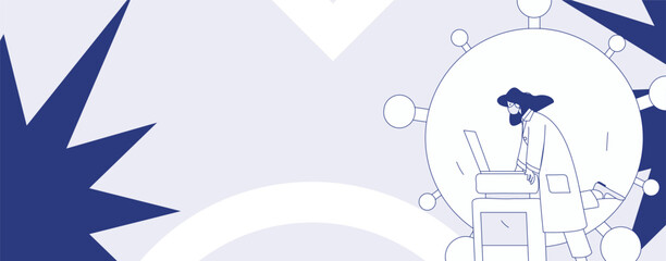 Medical characters fighting the epidemic flat vector concept operation hand drawn illustration
