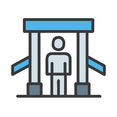Border Security Checkpoint Icon Design