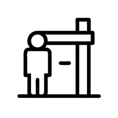 Border Security Checkpoint Icon Design