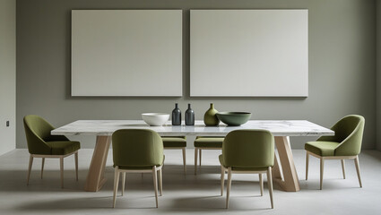Black and White Dining Room
