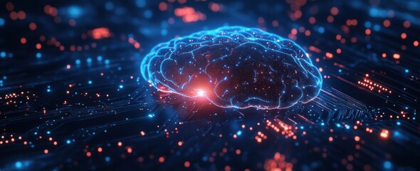 Artificial Intelligence Brain Circuitry Neural Network Digital Mind Technology