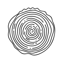 tree rings icon, tree rings line art - simple line art of tree rings, perfect for tree rings logos and icons