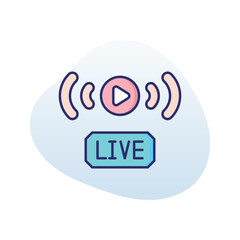 Streaming  Vector icon