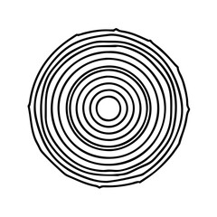 tree rings icon, tree rings line art - simple line art of tree rings, perfect for tree rings logos and icons