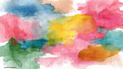 Fototapeta premium Child's abstract Watercolor Drawing