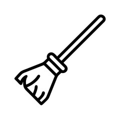 Broomstick for Floor Sweeping Icon Design