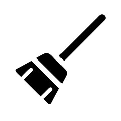 Broomstick for Floor Sweeping Icon Design