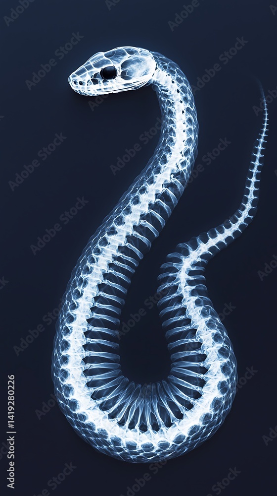 Poster a translucent eel-like creature with a serpentine form, set against a dark background, showcasing it