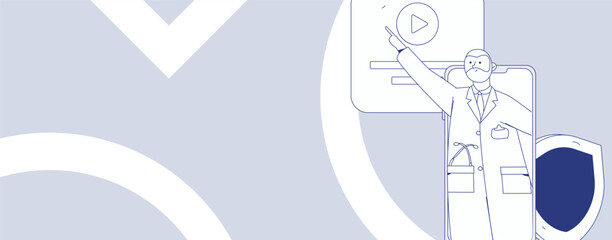 Medical characters fighting the epidemic flat vector concept operation hand drawn illustration
