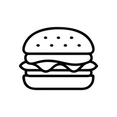 Burger with Lettuce and Cheese Icon Design