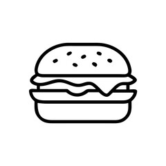 Burger with Lettuce and Cheese Icon Design