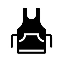 Butcher Apron with Shoulder Straps Icon Design