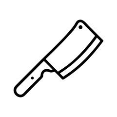Butcher Cleaver with Thick Blade Icon Design