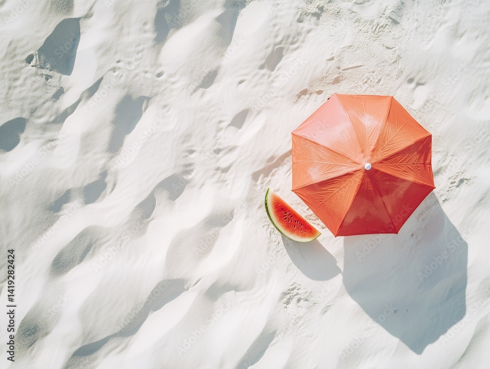 Poster close up view of a vibrant orange seashell resting on soft sandy surface highlighting texture and de