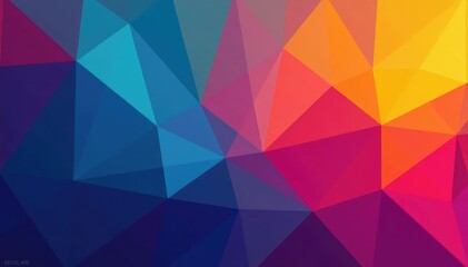 Fototapeta premium Geometric abstract shapes, modern color palette, geometric, vibrant