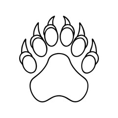 wildlife animal paw icon, wildlife animal paw line art - simple line art of wildlife animal paw, perfect for wildlife animal paw logos and icons