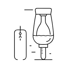 wine aerator icon, wine aerator line art - simple line art of wine aerator, perfect for wine aerator logos and icons