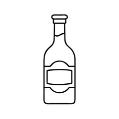 wine bottle icon, wine bottle line art - simple line art of wine bottle, perfect for wine bottle logos and icons
