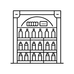 wine cellar icon, wine cellar line art - simple line art of wine cellar, perfect for wine cellar logos and icons