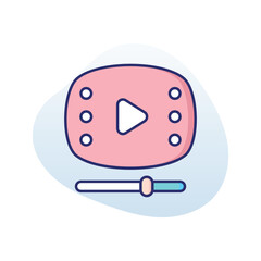 Video Player Vector icon